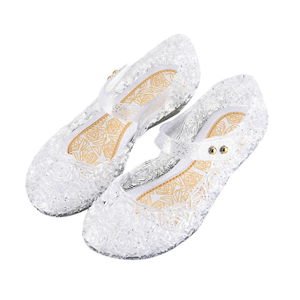 Prinsessflickor Sandaler Dansfest Cosplay Jellyskor För Barn WHITE 27