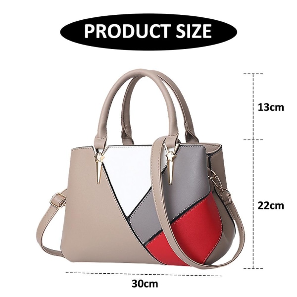Ny Fashion Pendlar Handväska Konstgjort Läder Väska Enkelt En-axlad Crossbody Väska khaki