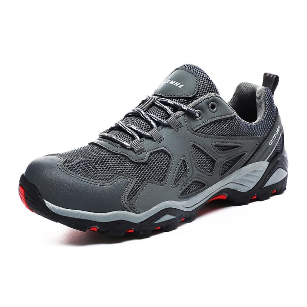 Herre Dame Tursko Lav Ankel Sneakers For Utendørs Stier Trekking Gåing 3D231 Gray EU 44