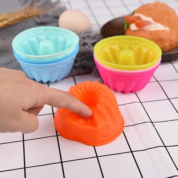 12 x forme silikone mini bageform genanvendelige muffinsforme til kage dessert chokolade budding gelé