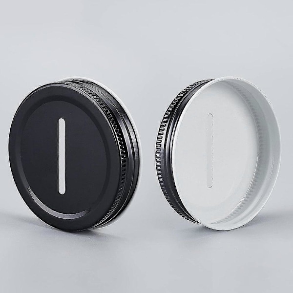 Myntinkastlock av bleckplåt för Mason Jar-burkar, blandade färger, 7,2x1,4 cm, 5 st/färg, 5 färger, 25 st/set