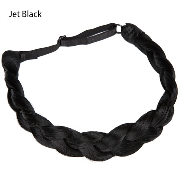 1 st syntetiskt bandhår flätor med justerbart bälte flätat bohemisk stil damfrisyr 1B Athree strand braid