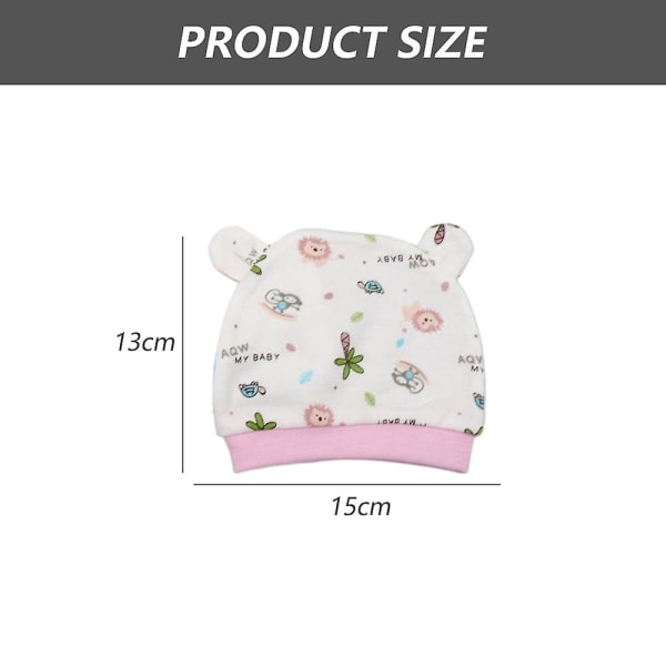 3-delad babyhattsset lämplig för 0-3 månader gamla, nyfödda babyhattar för pojkar och flickor style3