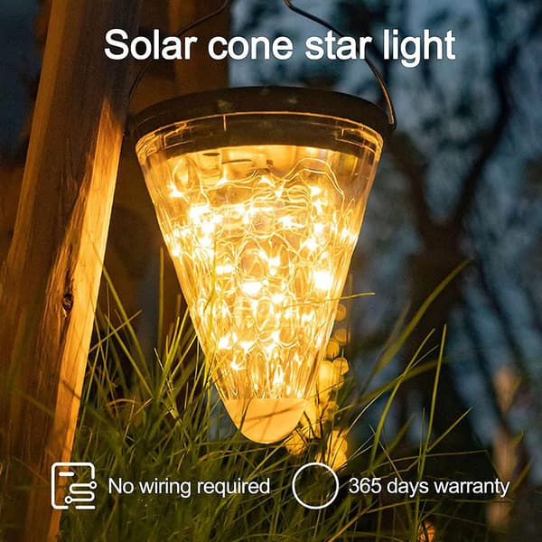 Solcellehengelykter, Solcellehagelampe, Utendørs Solcelle LED-lys