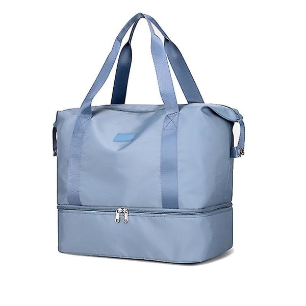 Resväska Tote Travel Duffel Bag Med Ärm För Resväska Multifunktionell Stor Blue