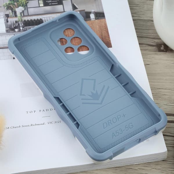 For Samsung Galaxy A53 Sklisikkert Armor-telefondeksel White