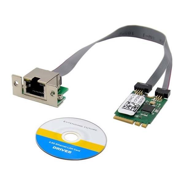 M.2 A+e Key 2.5g Ethernet Lan Kort Rtl8125b Industriel Kontrol Netværkskort Pci Netværksadapter Green