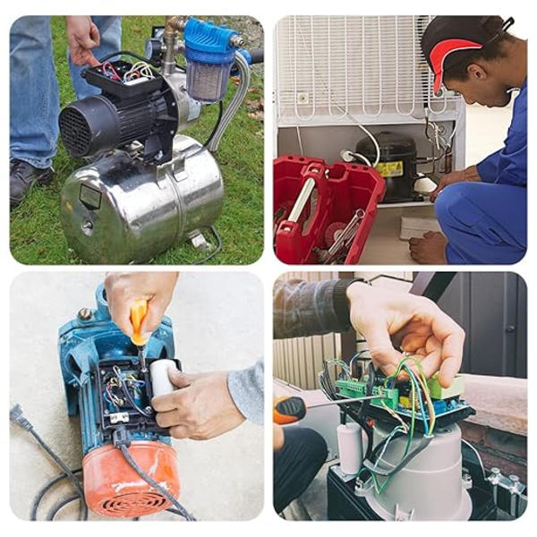 CBB60 startkondensator 6 μF, 450 VAC elektrisk motorkondensator, 50/60 Hz universell kondensator