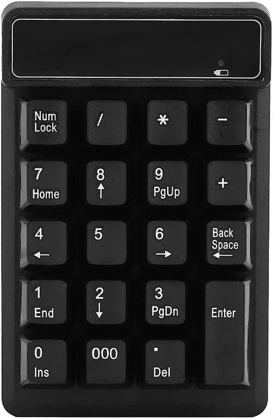 Numerisk tastatur, 19 taster Bærbart trådløst numerisk tastatur Bluetooth Numpad til computer bærbar, 10m Bluetooth-forbindelse, Lang arbejdstid
