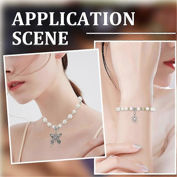 1 Ask 100 st Silver Bail Pärlor Bulk Bail Spacer Pärlor Charms Antik Tibetansk Rör Bailar Europeiska Hängare Länkar Connector Spacers Pärlor för Smycken Maki