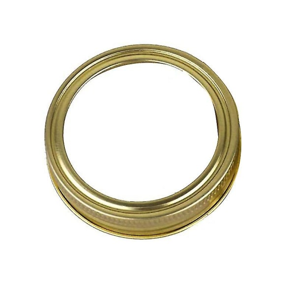 12/24 kpl Jaettavat Kannet Tiivistys Säilytys Kiinteät Kapselit Tavallisille/leveäsuisille Mason-purkeille 86mm Ring 72ps Gold