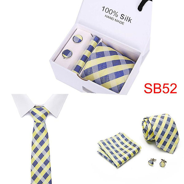 Herr slips slips presentförpackning 5 delar kostym grupp slips affärs formell bröllop slips B52