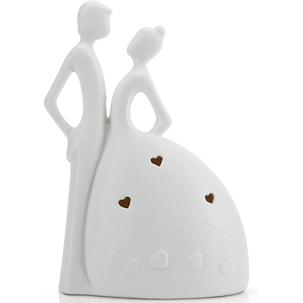 Romantiske Par Figurer Gull Evig Hjerte Figur (a)