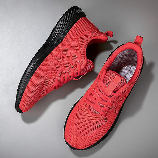 Løbesko til mænd Letvægt Åndbare Vandresko Atletiske Mode Sneakers 3Dsf022 Red EU 41