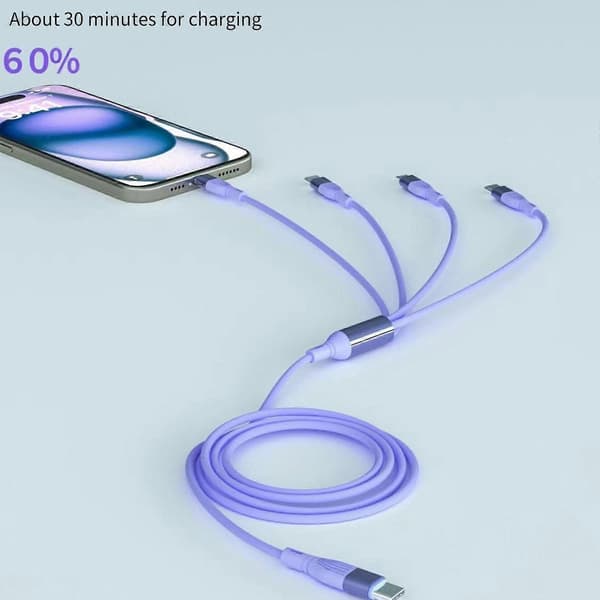 USB C Multi Opladerkabel med USB C/Micro USB-stik USB C til Multi Opladerkabel til Telefon 4 apples