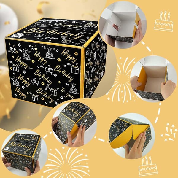 Gratulerer med dagen pengeboks for pengegave Gold