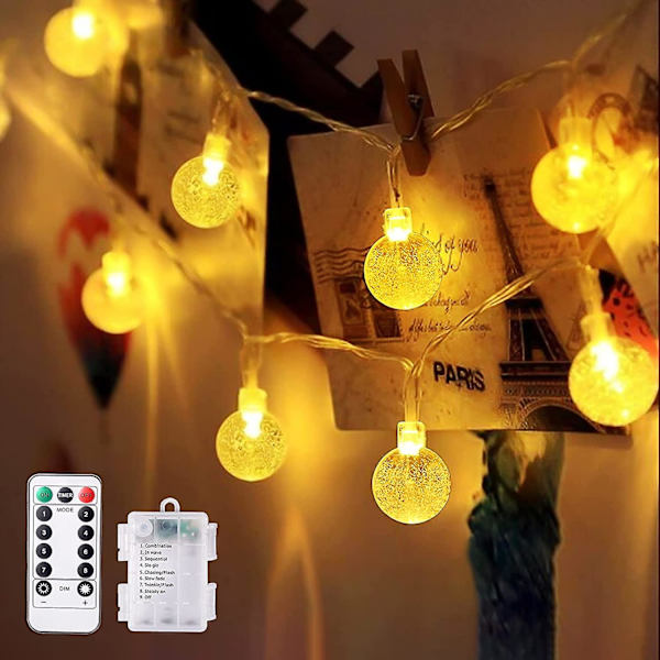 50 LED 5m ljusslinga, med 8 lägen, IP65 med fjärrkontroll