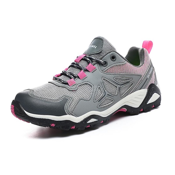 Dam Vandringsskor Låg-Top Sneakers För Utomhus Trailing Trekking Walking 3D231 Red EU 40