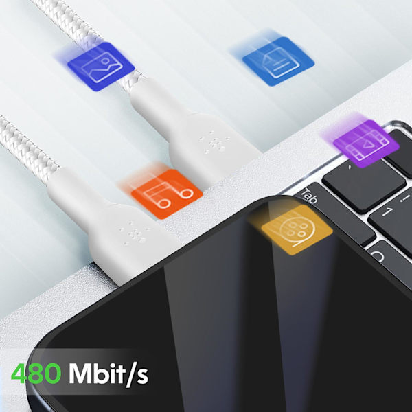 USB-kabel C Power Delivery 60W Pakke 2x Ledninger