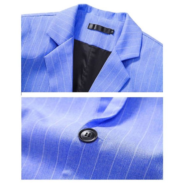 Herr Blazer Slim Fit Kavaj, Enknäppt Enknapps Kavaj Blue M