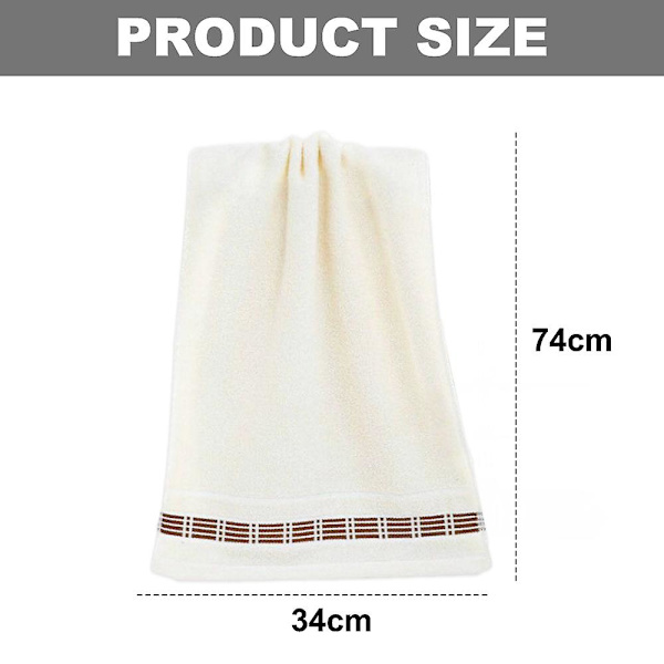 4-delt Håndklesett - Badesett, Mykt, Maskinvaskbart, Svært Absorberende, Ren Bomull, 33*73cm Off white