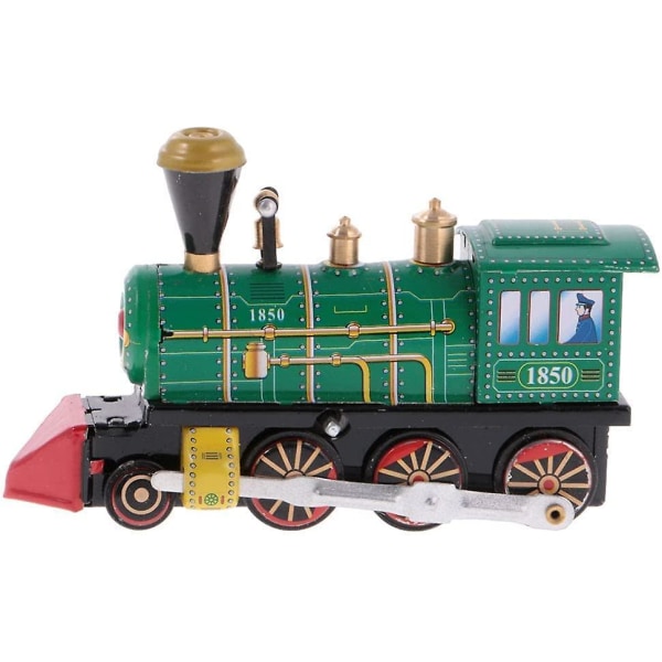 Optrækslegetøj Tog i Tin Klassisk Nostalgisk Tinlegetøj Tog Retro Optrækslokomotiv Med Nøgle Mekanisk Metal Tinlegetøj