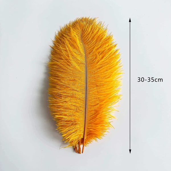20 kpl Luonnon Kultaisia Strutsin Sulkia 30-35 cm (12-14 tuumaa) Isona Eränä DIY Kiitospäivän Koristeisiin, Hääjuhlien Keskipisteisiin, Gatsby-koristeisiin