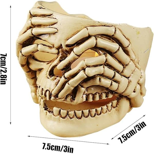 Halloween Lysestake, Gotisk Lysestake | Bærbar Skull Telysholder | Skull Hjemmedekorasjon