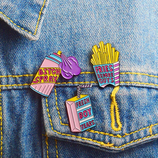 Söt Kreativ Emalj Pins Brosch Set, 5 st Färgglada Underbara Pins Badge för Kvinnor Flickor Pojkar Kläder Ryggsäckar Dekoration