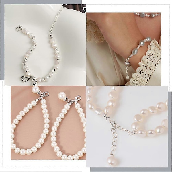 1 Ask 6 Stk Pärltoppar Knutförklädningar Sterlingsilver Järn Crimp Pärlöverdrag med Hål 1,5 mm