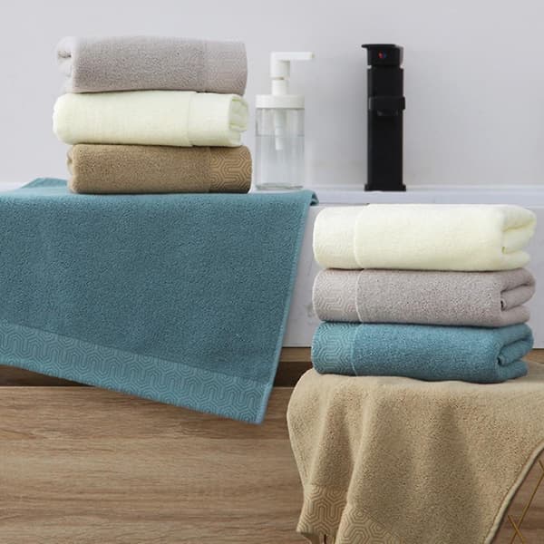 Håndklæde Sæt Af 4 - 100% Bomuld Blødt Plys Absorberende Badehåndklæde - Premium Vaskesvampe Til Spa, Badeværelse (34*73cm) Gray