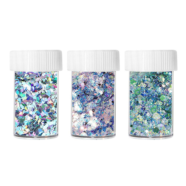 Laser Flash Powder Patch Nail Flash Powder Block Holografisk Flash Med Olika Storlekar Och Former style3
