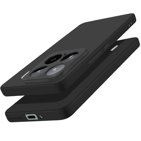Cover til Xiaomi 15 Silikone Blød Mat, Sort