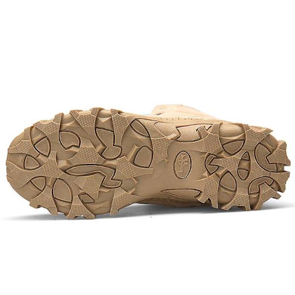 Herre High Top Taktiske Militærstøvler Udendørs Åndbare Mesh Sneakers 0L523 Brown EU 41