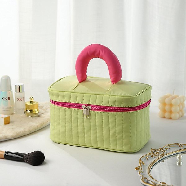 Sminkväska Resekosmetisk Väska För Kvinnor Flickor Stor Toalettväska Polyester Imitation Nylon Väska green