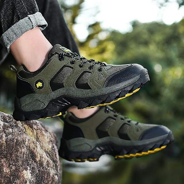 Herr Sneakers Låg-Top Vandringsskor För Utomhus Trailing Trekking Walking 102 Green EU 42
