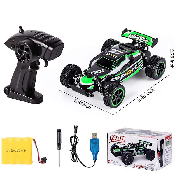 Rc Racing -autot 2,4 GHz radio-ohjattava auto 1:20 2wd (vihreä 23211)