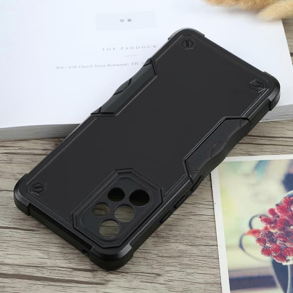 For Samsung Galaxy A53 Sklisikkert Armor-telefondeksel Black