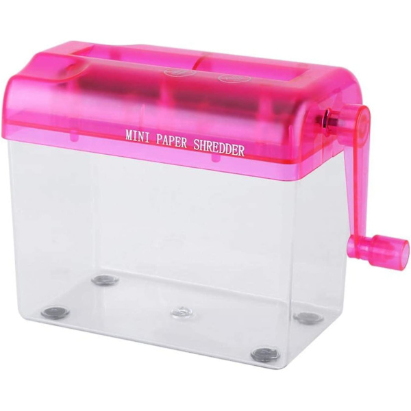 Manuel Makulator, A6 Bærbar Mini Manuel Papir Makulator Egnet Til Kontor Hjem Skole (pink) Pink