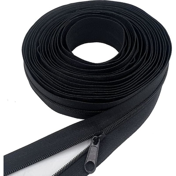50 stk. #3 Sorte Lynlåstrækkere Bulk Til Nylon Spiral Lynlåse Reparation Til Stofposer Tasker Kufferter Tilbehør (#3 Sort Lynlås Slider - 50 stk)