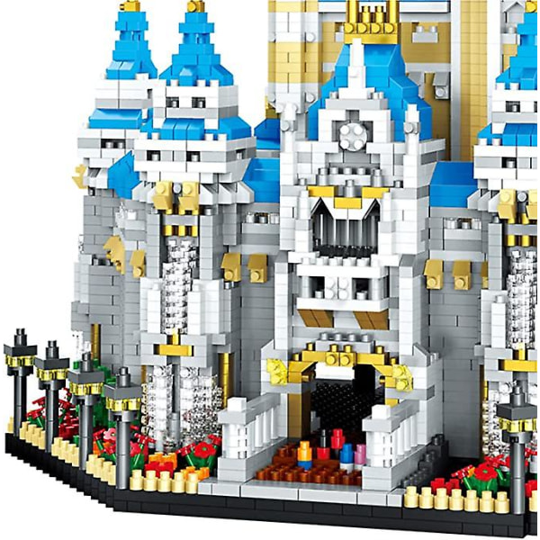 Världsarkitektur Nöjespark Big Dream Castle Modell (5297 st) Diy Micro Mini Block Byggsten Leksak För Barn Och Vuxna