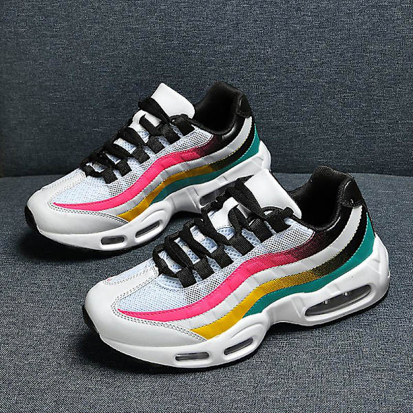 Dam Air Cushion Sports Löparskor Lätta Sneakers 0580-1 WhiteRose EU 37