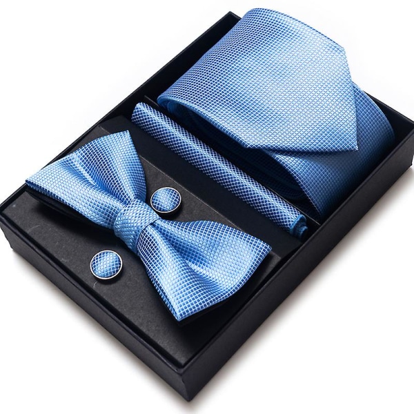 Herr slips fluga kostym presentförpackning 6-delad kostym slipsrem Business formell bröllopsslips WB242