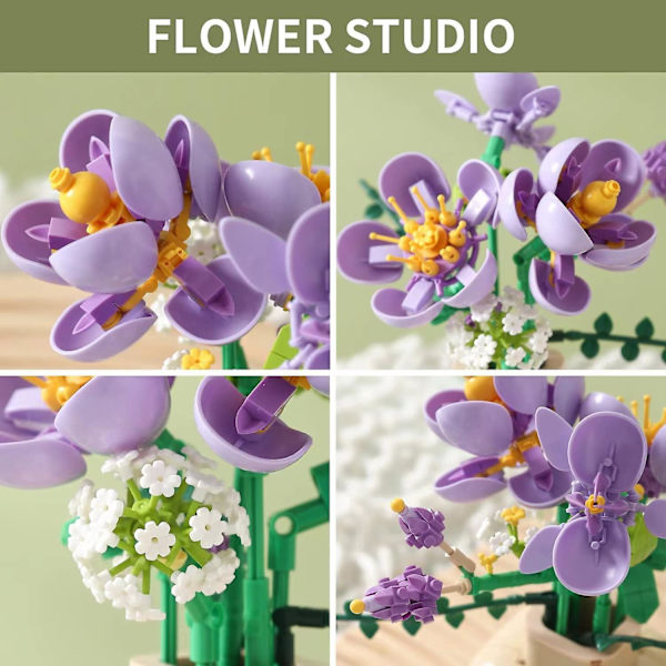 Blommor Bonsai Byggklossar, Kreativa Blommor Tegel Modell Set För Bästa Present Till Pojkar Flickor Unisex Vuxen