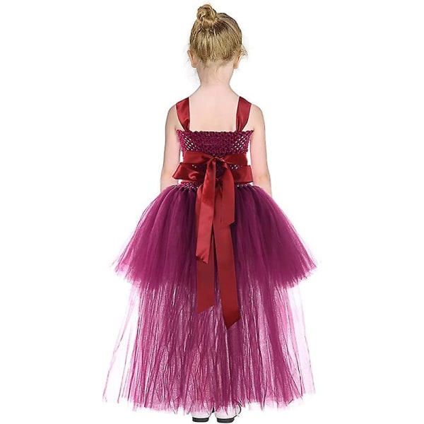 Flickor Tutu Klänning, Småbarn Handgjorda Tulle Festklänningar För Födelsedagsoutfit Red 8T