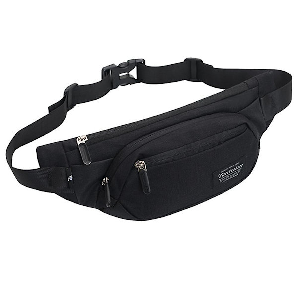 Crossbody Vyötärölaukku, Vyölaukut, Säädettävä Vyö Matkailuun Urheiluun Juoksuun Vapaa-aikaan black