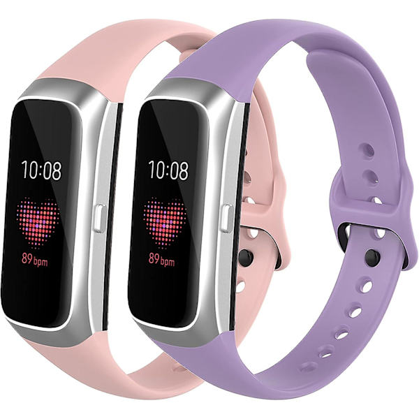 2 stk. remme kompatible med Samsung Galaxy Fit Sm-r370, colorc vandtæt, blød og åndbar silikone udskiftningsrem passer til Samsung Galaxy Fit