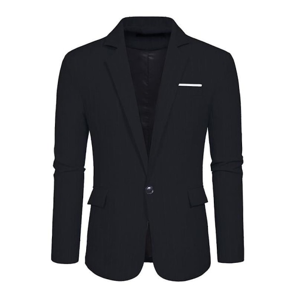 Herr Blazer Slim Fit Kavaj, Enknäppt Enknapps Kavaj Black L