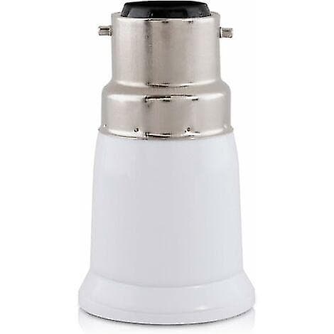 4x fatningsadapter - B22 til E27 fatningskonverter - Bajonetbase lampeholderadapter til halogen LED-pære