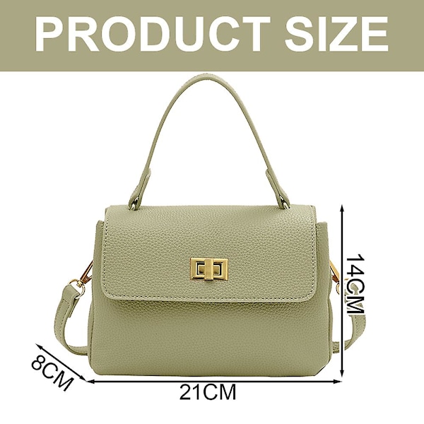 Retro Klassinen Kukkaro Clutch Laukku Pu Käsilaukku Piilotetulla Soljella Sopii Naisille. green